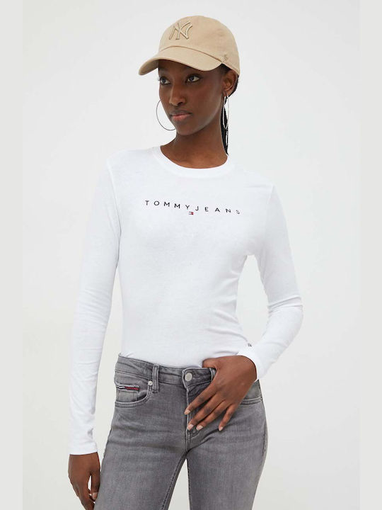 Tommy Hilfiger Tjw Women's Blouse Cotton Long Sleeve White