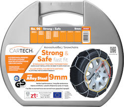 Cartech Strong & Safe No 90 Χιονοαλυσίδες Επιβατικού Αυτοκινήτου Πάχους 9mm Cartech Strong & Safe No 90 Χιονοαλυσίδες Επιβατικού Αυτοκινήτου Πάχους 9mm