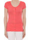 Women's Short Sleeve Shirt Coral