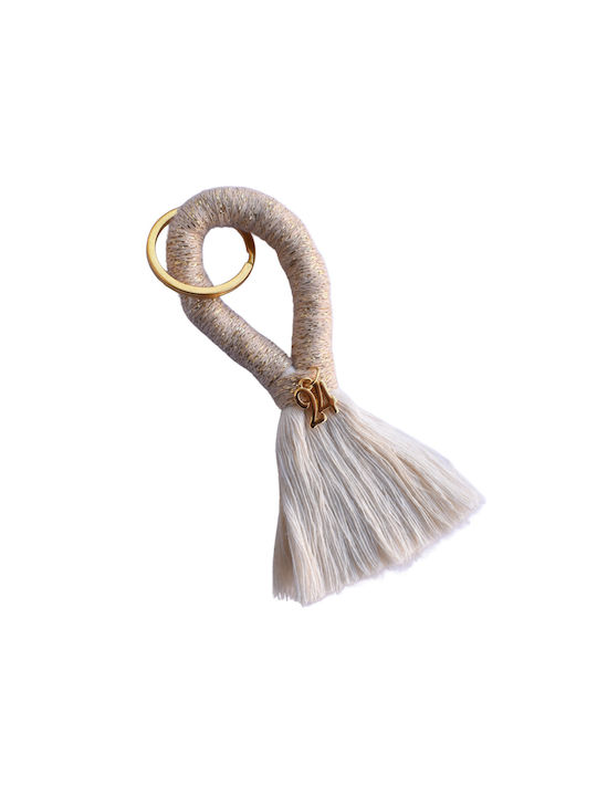 Philio Handmade Keychain Charm Beige