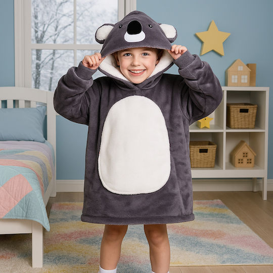 Noxxiez Flauschige Kinderdecke Grau 60cm