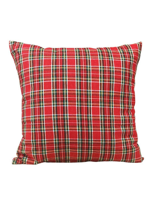Decotelia Weihnachtsdekoratives Kissen Platz Rot 45x45cm