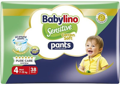 Babylino Pantaloni de scutec Cotton Soft Pants Sensitive Nr. 4 pentru 7-13 kgkg 38buc