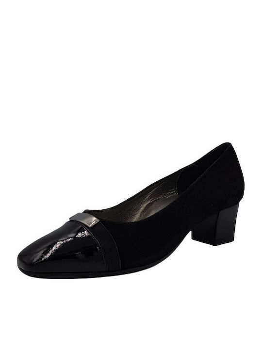 Anatomic Leather Pointed Toe Black Heels