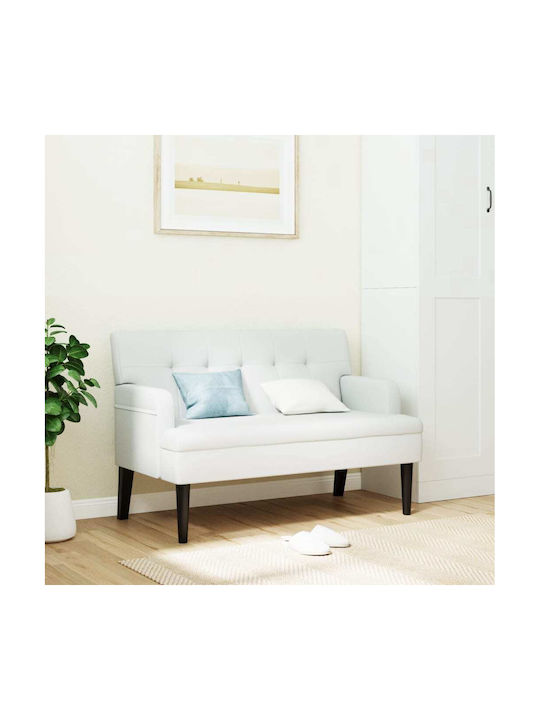 Διθέσιος Καναπές Δερματίνη Λευκός 112x65.5x75εκ.