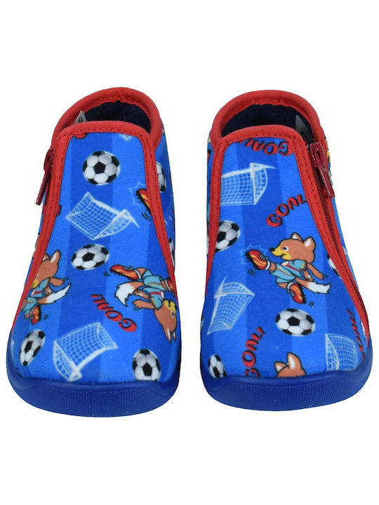 Comfy Kids Slippers Boots Blue