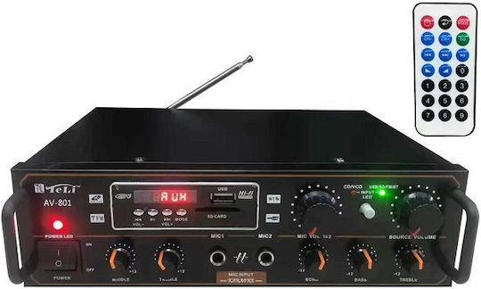 Ενισχυτής Karaoke AK-801 998011 Μαύρος