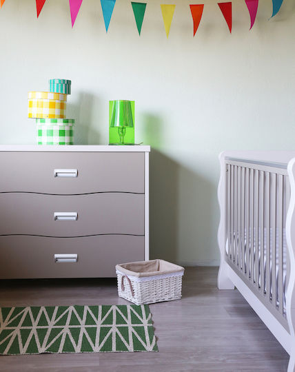 Bellatrix Baby Dresser with 3 Drawers Brown 105x55x90cm