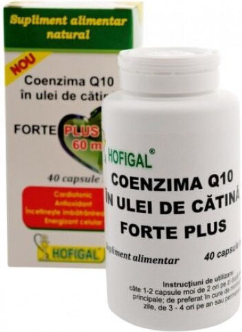 Hofigal Coenzima Q10 In Ulei De Catina Forte Plus 60mg 40 Softgels