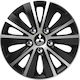 Versaco Car Hubcap Set Rapide Nc with Mitsubishi Emblem 14" 4pcs Black