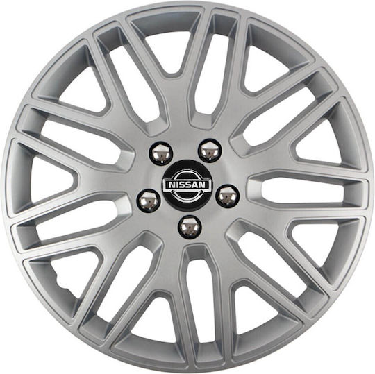 Versaco Set Capace De Roți Auto Dakar Compatibilitate Nissan 4 Bucăți 14 Argintii