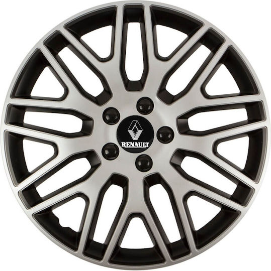 Versaco Car Hubcap Set Dakar with Renault Emblem 15" 4pcs Silver