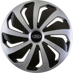 Versaco Wind Sb Cbx Τάσια 15" με Σήμα Ford Ασημί 4τμχ
