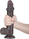 Lovetoy Dildo με Όρχεις και Βεντούζα Flesh 22cm