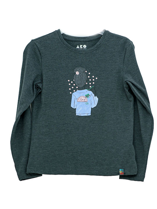 Ako Children's Blouse Long Sleeve grey