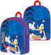 Sega Sonic The Hedgehog Σχολική Τσάντα Πλάτης Γυμνασίου - Λυκείου Πολύχρωμη