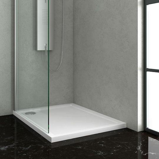 Karag New Flat Rechteckig Acryl Dusche x170cm Weiß