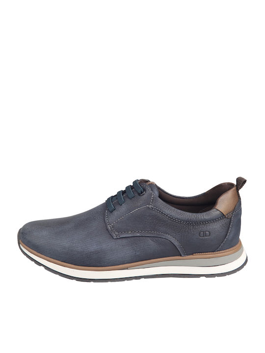 Leder Herren Freizeitschuhe Blau