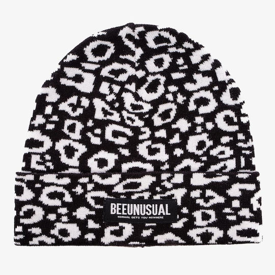 Beanie Unisex Σκούφος Πλεκτός σε Μαύρο χρώμα
