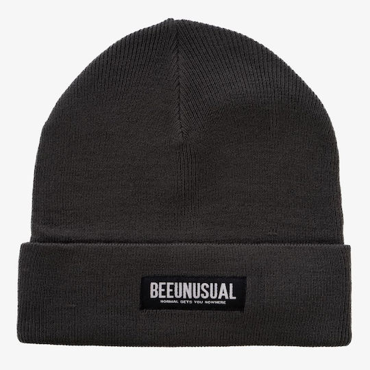Monochrome Beanie Beanie Unisex Σκούφος Πλεκτός σε Γκρι χρώμα
