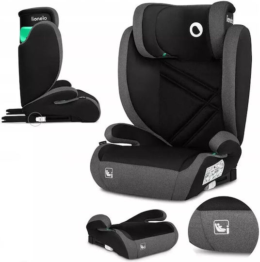 Lionelo Hugo Baby Car Seat High-back Booster i-Size with Isofix Black Gray 15-36 kg