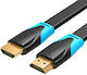 Vention HDMI 2.0 Premium High Speed 4K 60Hz HDR Flat Cable HDMI Male - HDMI Male 2m Black