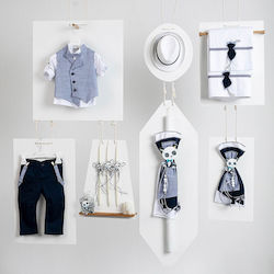 Piccolino Daniel Baptism Set with Theme Navy Navy 3pcs