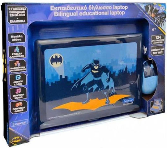Lexibook Laptop Bilingv Batman Laptop/Tablet Electronic Educațional Pentru Copii De 4+ Ani
