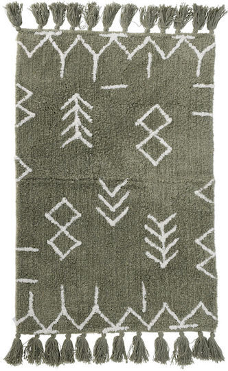 H&S Collection Χαλί Ορθογώνιο Πράσινο 60x90cm