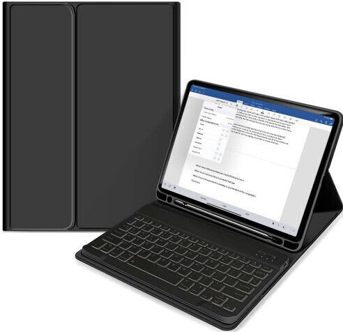 Флип Капак с Клавиатура на Английски Език САЩ Черен Lenovo Tab M10 (3-то Поколение) 10.1''