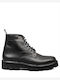 Vice Men's Leather Military Boots Black