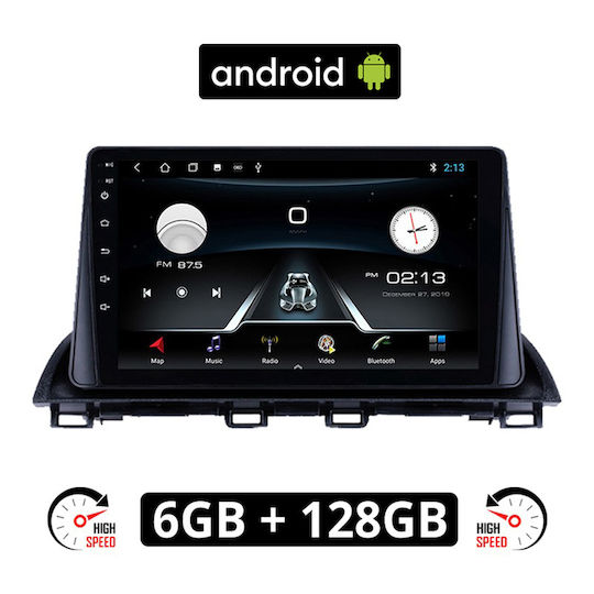 Auto-Audiosystem für Mazda CX-4 / 3 2014+ (Bluetooth/USB/AUX/WiFi/GPS/Apple-Carplay/Android-Auto) mit Touchscreen 9"