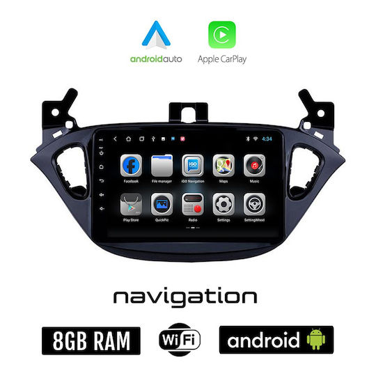 Автомобилна Аудио Система (Блутут/USB/WiFi/GPS/Apple-Carplay/Android-Auto) с Тъчскрийн 9"