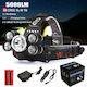 Rechargeable Headlamp LED with Maximum Brightness 5000lm