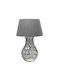 Zen Collection Table Lamp with Gray Shade and Brown Base