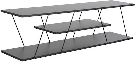 Шкаф за телевизор Дървен Tars Anthracite-Black Д120xШ30xВ33см