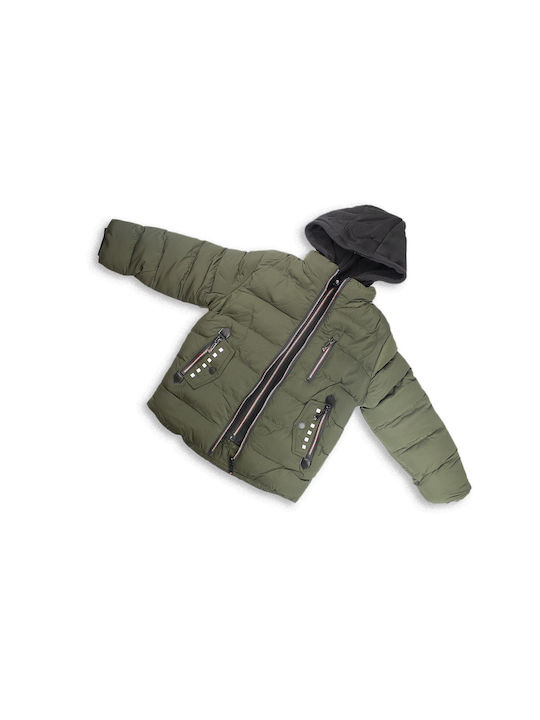 Babydom Kids Casual Jacket with Hood Khaki