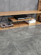 TV Stand Wooden Tars Sonoma / Black L120xW30xH33cm