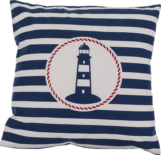Out of the Blue Throw Pillow White-Blue 40x40cm