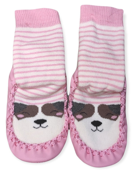 Babydom Kinderstrümpfe Hausschuh-Socken Rosa