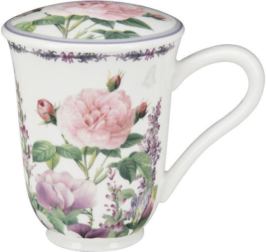 Oriana Ferelli Becher aus Porzellan mit Deckel Mehrfarbig 300ml Oriana Ferelli Becher aus Porzellan mit Deckel Mehrfarbig 300ml