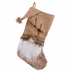 BigBuy Christmas Decorative Beige Socks L47xW30xH3cm S8804074