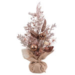 BigBuy Christmas Decorative Illuminated Plastic Tree Bronze S8804056