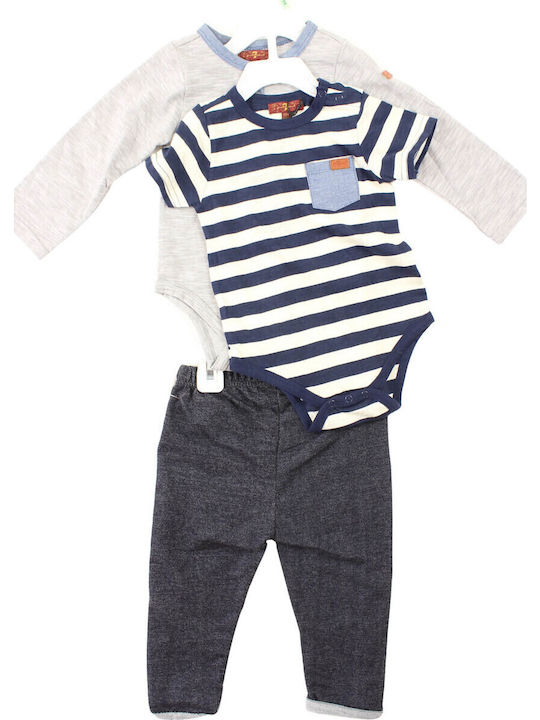 7 for All Mankind Blue Baby Bodysuit Set