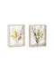 DKD Home Decor Wanddekoration aus Hölzernes Blomster 21x6x16cm 1pcs