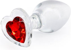 ToyJoy Anal Plug Medium Clear/Red 19100