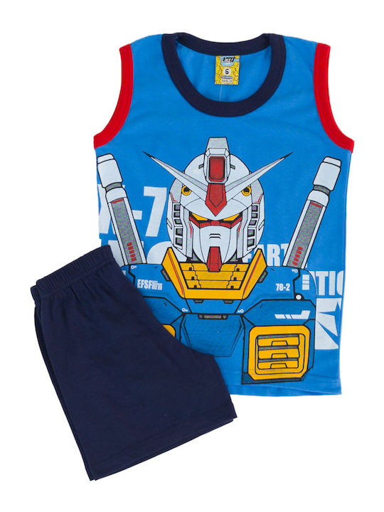Alkmin Kids' Pajamas Summer Light Blue
