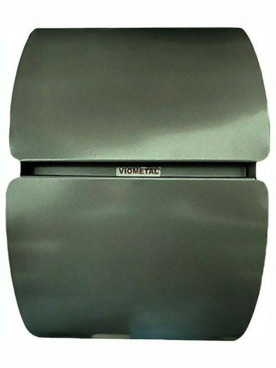 Viometal Τολέδο 100 Außenbereich Briefkasten Metallisch in Grün Farbe 21.5x10x32cm