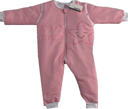 Ninetta Bebe Winter Baby Sleeping Bag with Detachable Sleeves Pink Ninetta Bebe Winter Baby Sleeping Bag with Detachable Sleeves Pink