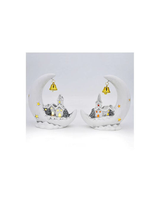 +Efo Beleuchtet Weihnachtliche Keramisch Figur Höhe 16.6cm 2Stück